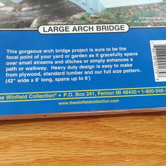Vintage Large Arch Bridge Woodworking Pattern Building Plans Winfield Collection - Picture 3 of 8